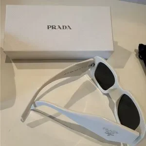 Prada | Accessories | Prada Elegant White Sunglasses | Poshmark display picture 2